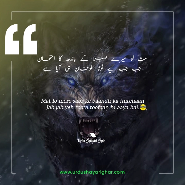 Attitude Poetry in Urdu 2 Lines