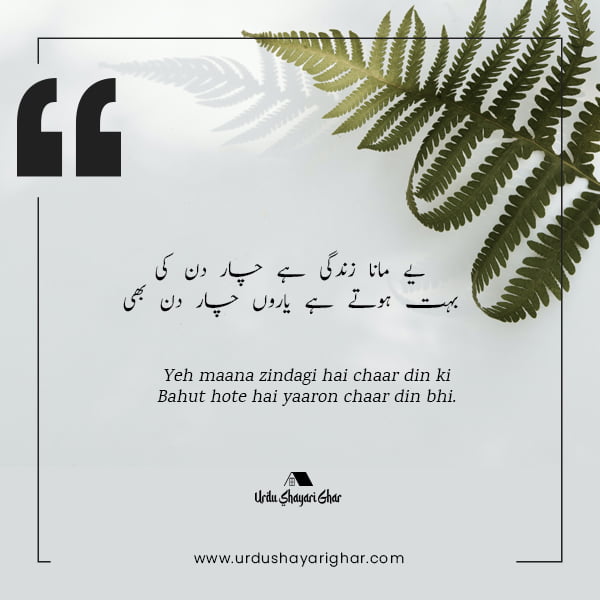 urdu shayari on life